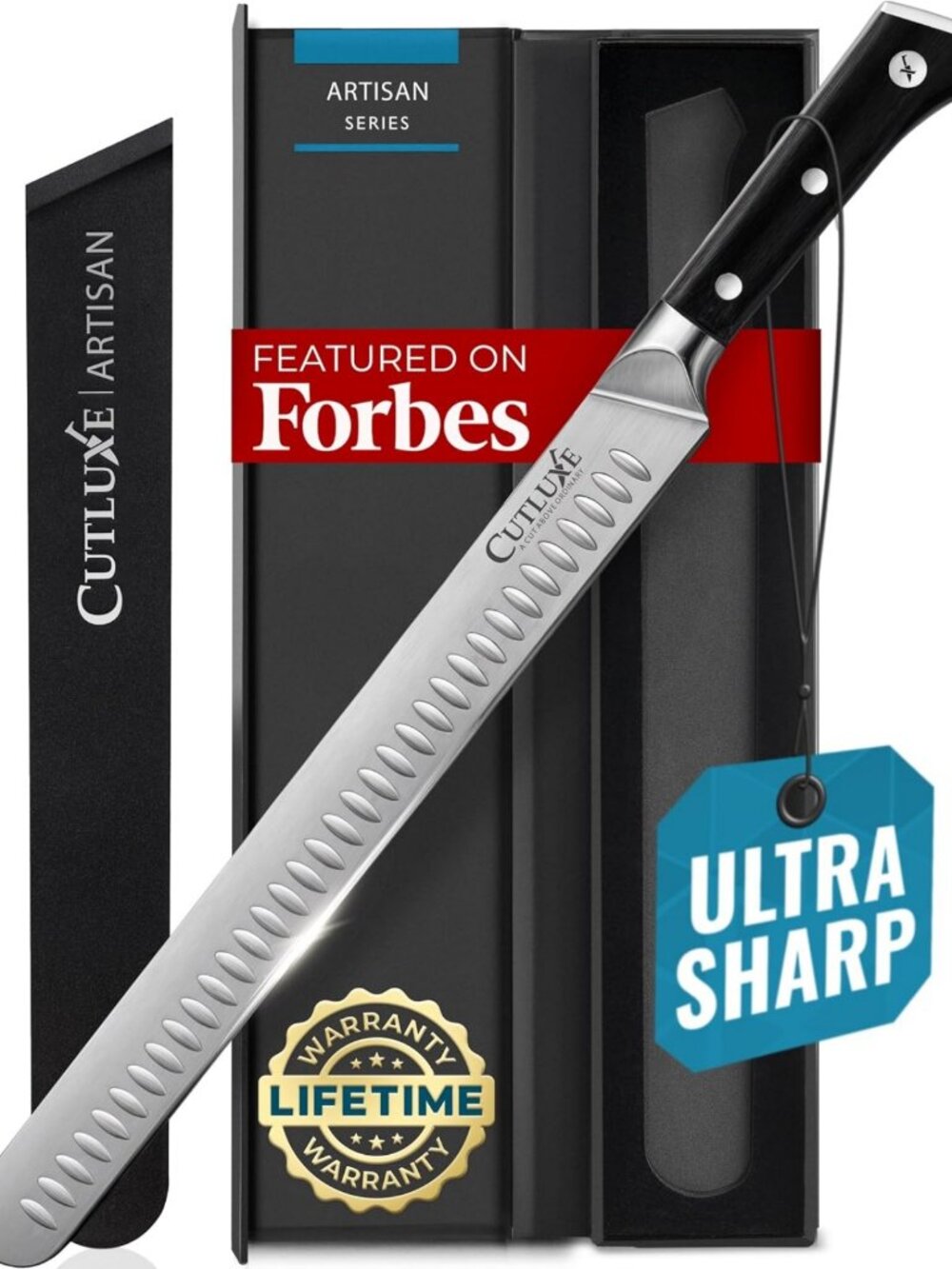 12" Carving & Slicing Knife for Brisket, Meat & BBQ - Professional Kitchen Tool